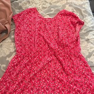 Old Navy Pink Floral Dress XXL